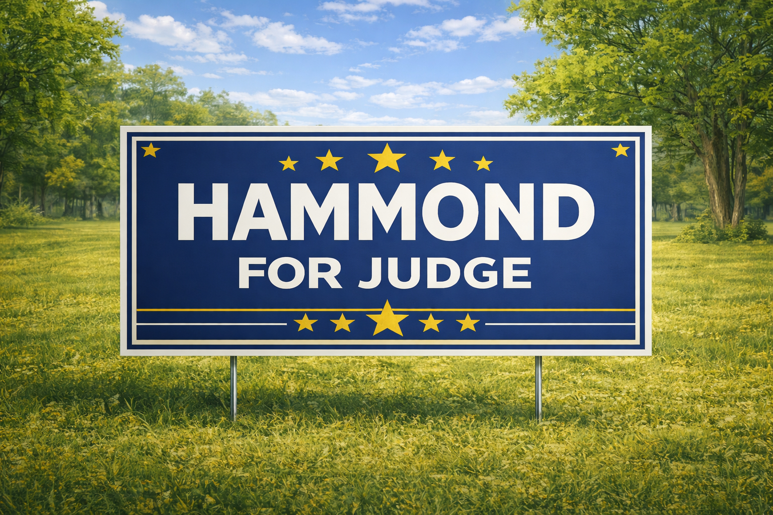 Hammond for Judge campaign sign
